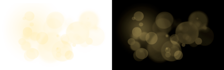 festive abstract effect of golden bokeh on a transparent and black background, festive decoration postcard, poster, greeting	