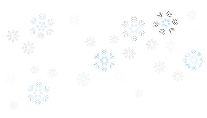 Fototapeta premium Creative winter snowflakes pattern. Minimal holidays concept. White background, vector style