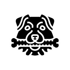 toy bone dog glyph icon vector. toy bone dog sign. isolated symbol illustration