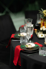 table setting for a dinner