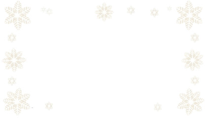Christmas card with snowflake border vector. Xmas snow flake pattern. Festive christmas card. Isolated illustration white background, mindfulness theme