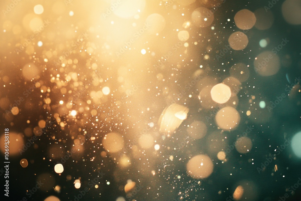 Poster A blurred background with warm lights, perfect for creating a sense of mystery or ambiance