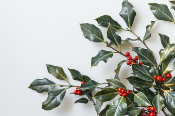 Fototapeta premium Close-up shot of a plant with bright red berries, great for food, medicine or decoration use