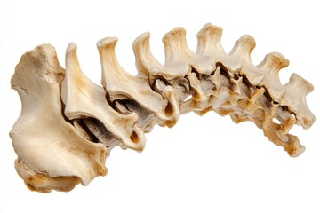 Fototapeta premium A close-up shot of a skeleton's face with a white background