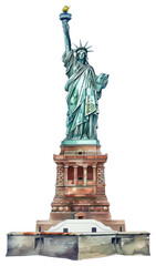 Fototapeta premium PNG Statue of liberty statue illustration landmark.