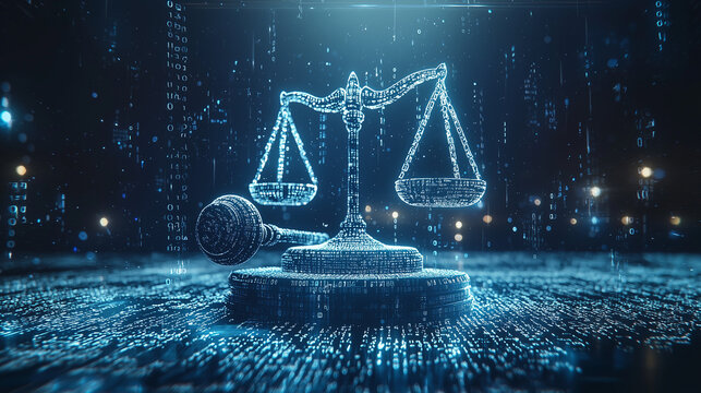 Digitale Gerechtigkeit und rechtliche Symbole in einer modernen Welt

