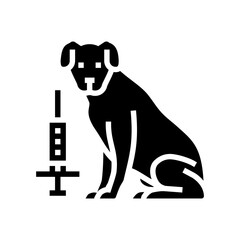 vaccination dog glyph icon vector. vaccination dog sign. isolated symbol illustration
