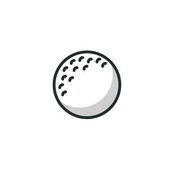 Golf ball icon flat vector design