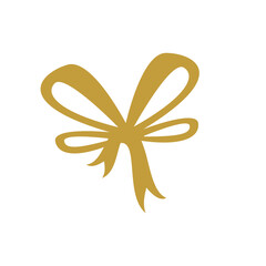 present bow ribbon. happy birthday, sale and Christmas decoration.  SVG icon