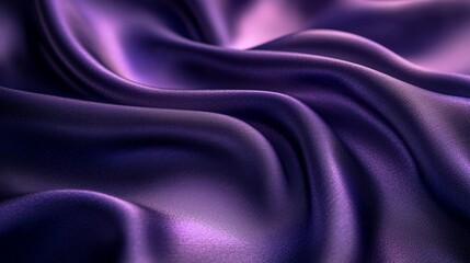 Fototapeta premium Close-Up View of Purple Satin Fabric