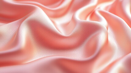 Obraz premium Soft Coral Pink Fabric with Gentle Folds