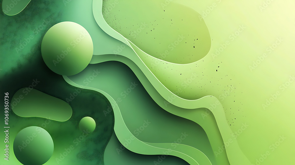 Poster abstract background with a green color