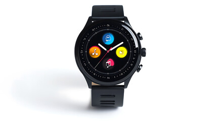 Smartwatch mockup isolated on a white background