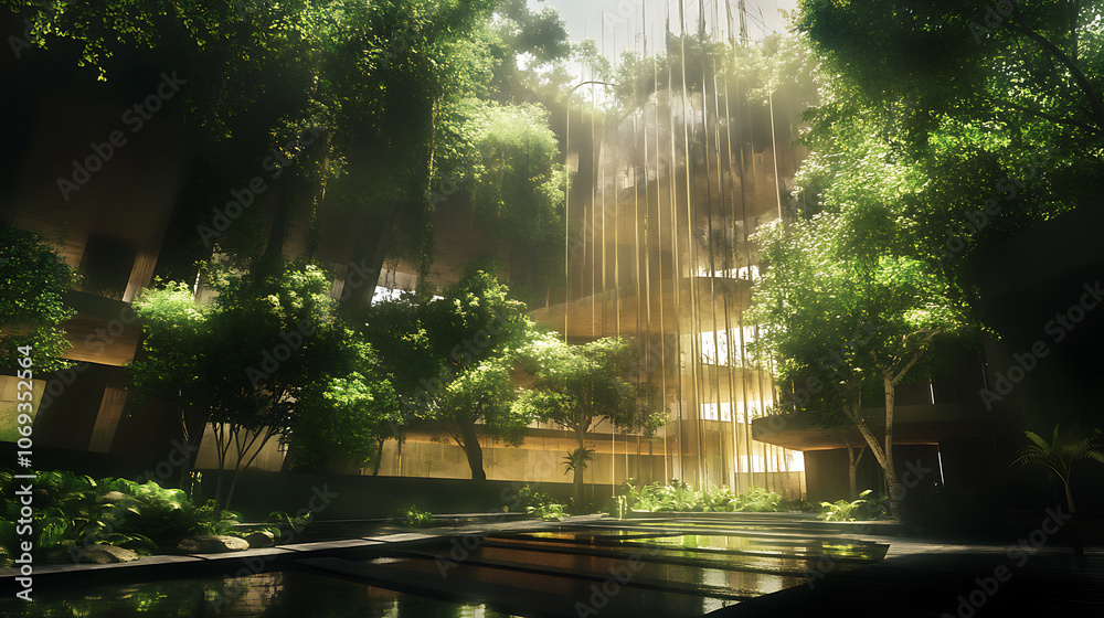 Poster sustainable and eco friendly infrastructure planning, designing structures and systems that are ener