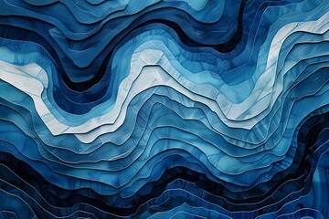 Abstract Waves of Blue
