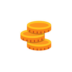 Dollar coin icon flat vector design