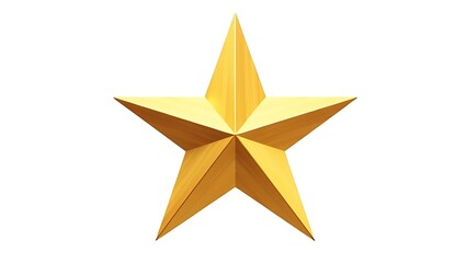 Obraz premium golden star isolated on white background. Golden Star Symbol, Isolated on White Transparent Background