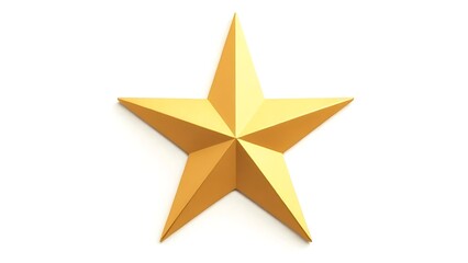 Obraz premium golden star isolated on white background. Golden Star Symbol, Isolated on White Transparent Background
