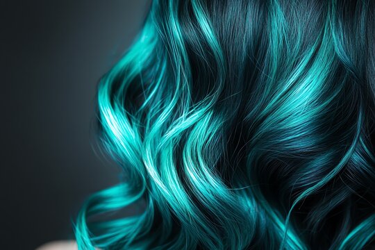 Fond noir brillant avec reflets bleu sarcelle vif, cr&eacute;ant un look futuriste..