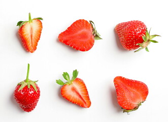 fruit strawberry citrus isolated background