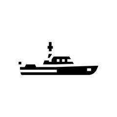 Obraz premium patrol boat ship glyph icon vector. patrol boat ship sign. isolated symbol illustration