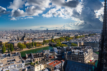 Fototapeta premium photography of landscapes of the city of Paris from above