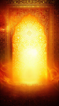 Radiant Golden Diwali Vertical Background with Ornate Mandala Design for Festive Celebrations