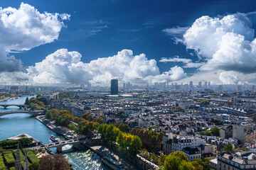 photography of landscapes of the city of Paris from above