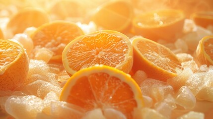 Orange Slices in Ice