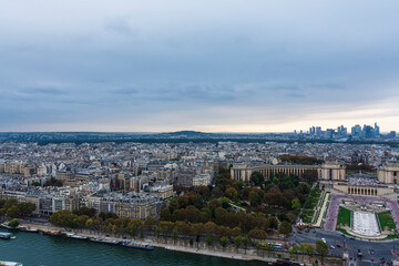 photography of landscapes of the city of Paris from above