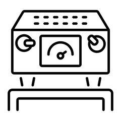 A linear icon of a tattoo power supply unit