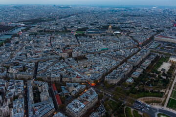 photography of landscapes of the city of Paris from above