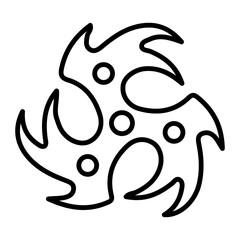 A line icon of native tattoo