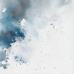 Soft blue and gray watercolor abstract art evoking calm ambiance in a minimalist style for modern decor