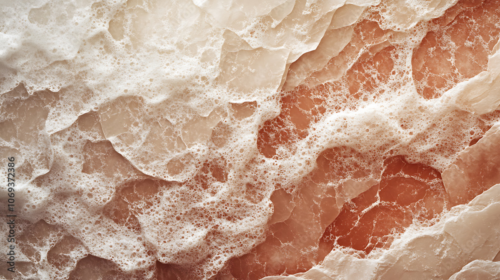 Poster An elegant and delicate texture of a soft and foamy background in a trendy color, embodying a minimalist and fragile aesthetic