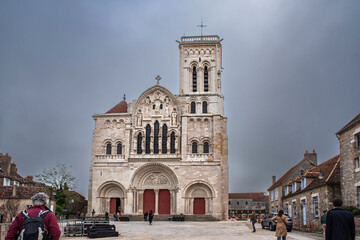 Fototapeta premium Exterior view of the Basilica of Vézelay in Burgundy, France