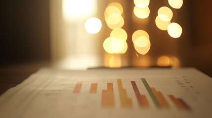 Graph, analytical chart on white background, in bokeh style