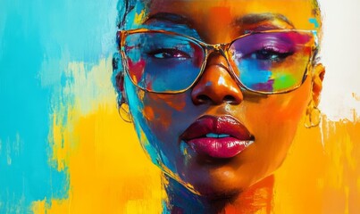 Abstract painting concept. Colorful art of an African people. African culture