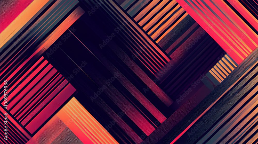 Leinwandbilder Line background stripe chevron square zigzag pattern seamless abstract vector design