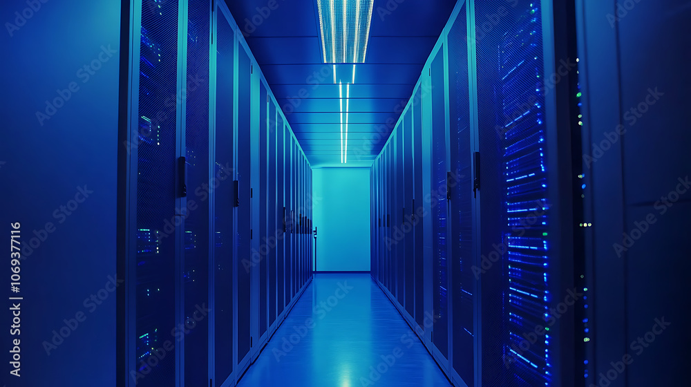 Poster modern web network and internet telecommunication technology, big data storage and cloud computing c