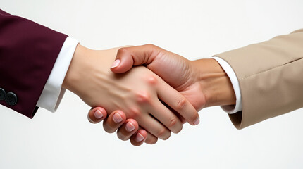 Two people giving a business handshake