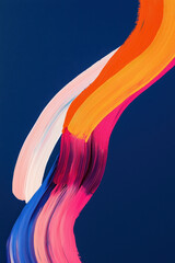 Fototapeta premium Vibrant and Dynamic Abstract Painting with Colorful Strokes