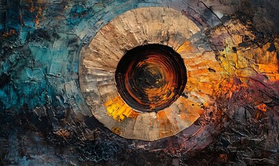 Abstract Metallic Disc