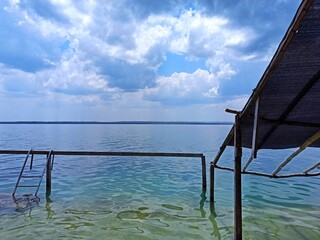 Beach Shoreline at Lake Peten Itza, San Jose, Peten, Guatemala