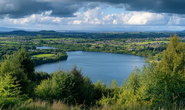 panoramic view of newry area from flagstaff viewpoint ,Northern Ireland