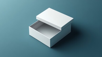 Design-ready box template, customizable for logos and colors.
