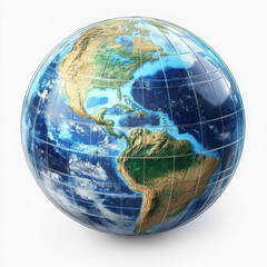 Digital globe isolated on transparent background
