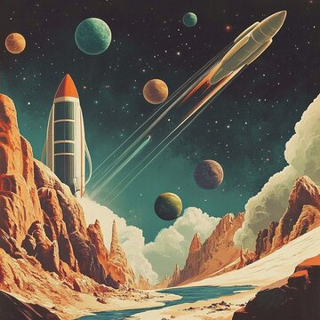 "1950s Retro Space Age Flyer"