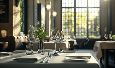 Elegant menu mockup for upscale restaurant