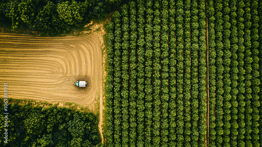 Poster smart agriculture farm using drones for crop monitoring and irrigation